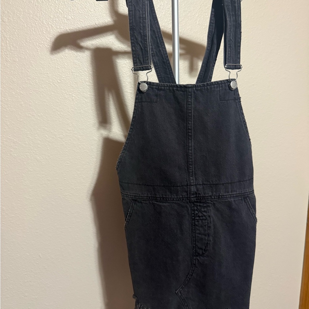 Free‎ People Charcoal Denim Overalls size 2